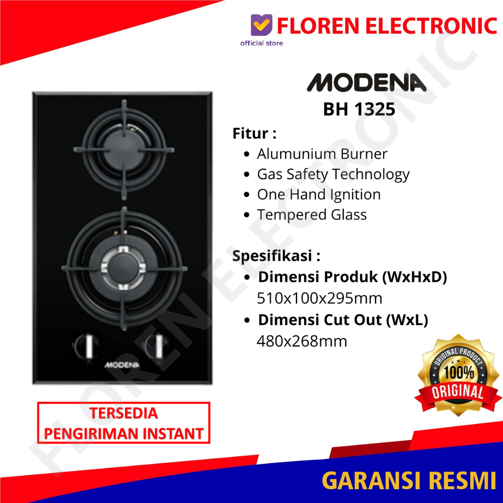 Modena Kompor Tanam BH 1325 BH1325