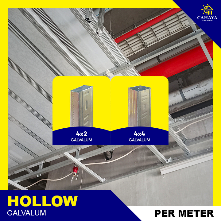 Hollow Galvalum 4x4 2x4 Plafon PVC Gypsum Anti Karat Meteran