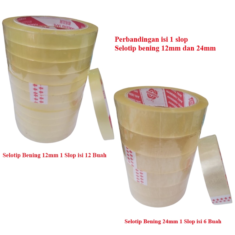 1 Slop Selotip Bening/ Lakban Bening/ Isolasi/ Selotip/ Perekat/ Solasi/ Packing