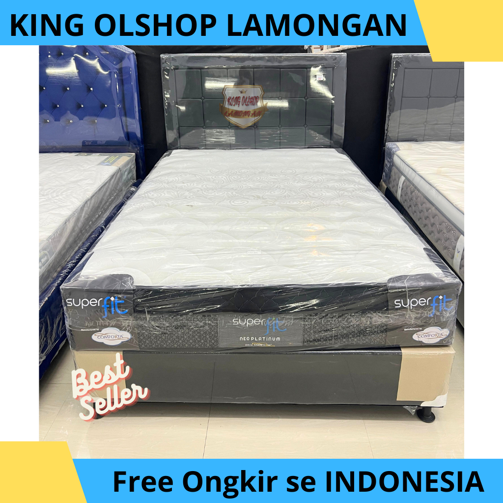 Kasur Springbed Superfit Neo Platinum + Plush Top By Comforta 140 160 180x200 [LAMONGAN]