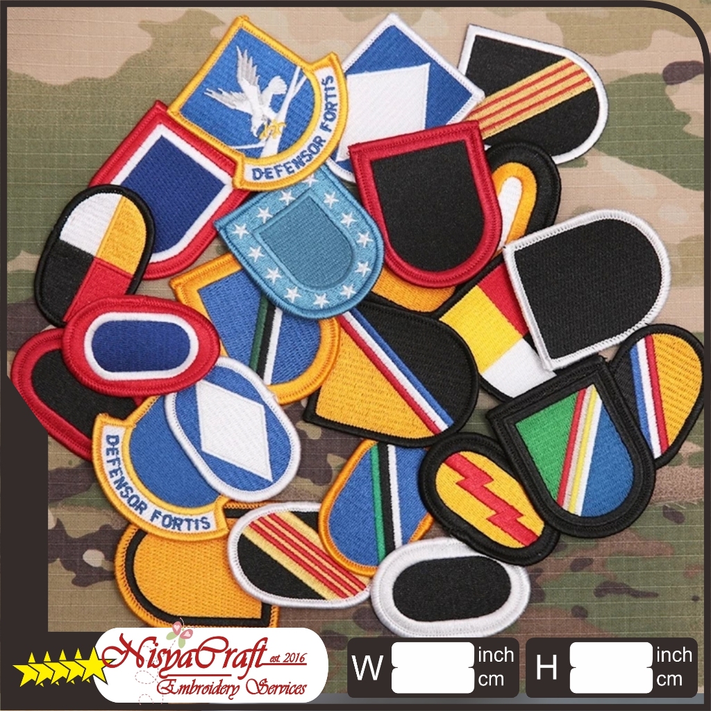 NCEP0101-0541-US United States military beret flash Oval cresh hat badge shield shaped Pad ARMY Airf