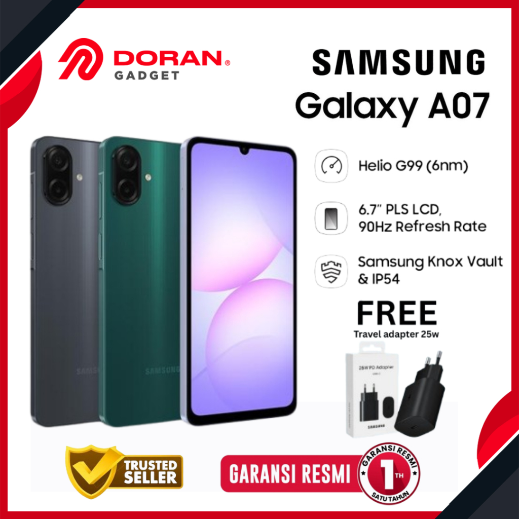 SAMSUNG Galaxy A06 A07 4/64GB | 4/128GB RAM 4GB ROM 64GB 128GB - Garansi Resmi 1 Tahun