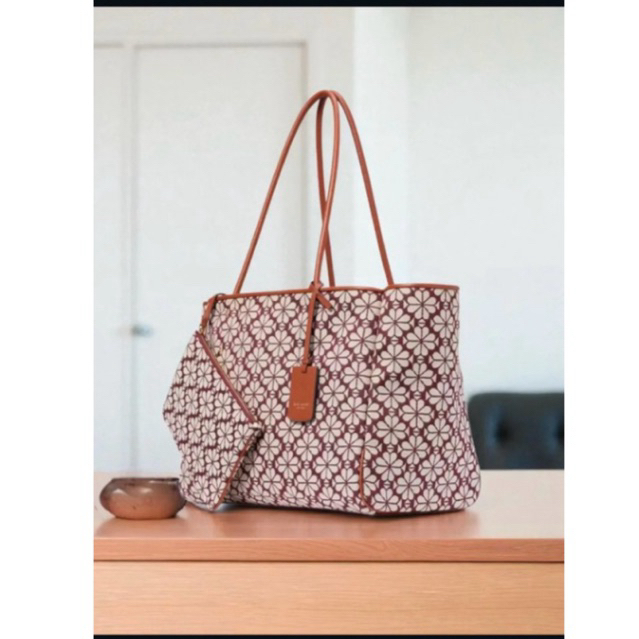 Kate Spade Flower Jacquard Large Everything Tote Bag