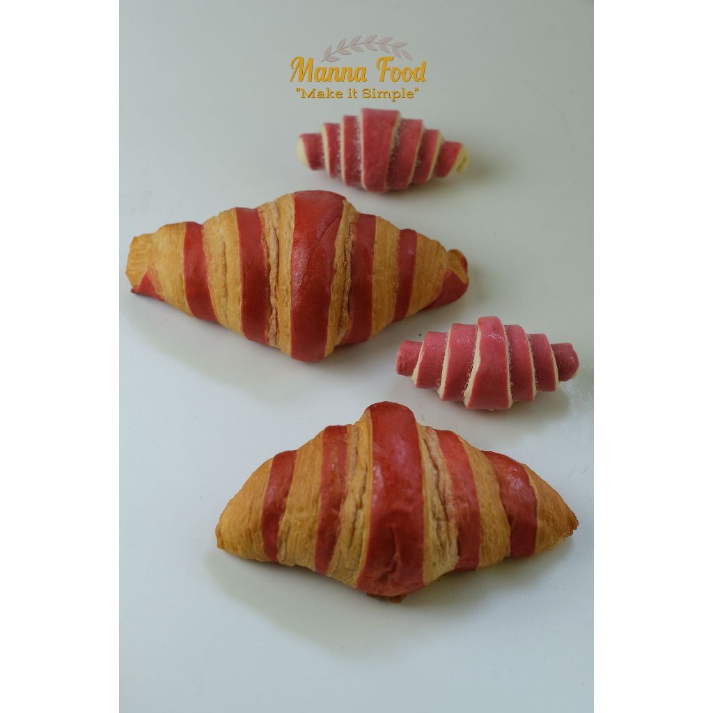 Manna Food Bicolor Ready to Bake (RTB) Croissant isi 6 PCS