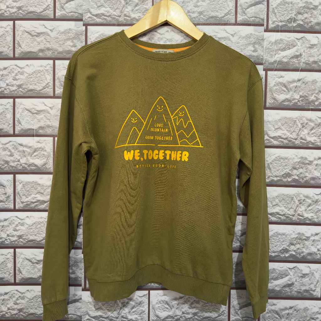 Ohoo Kids Hijau - Big Pict Center (Crewneck) Anak