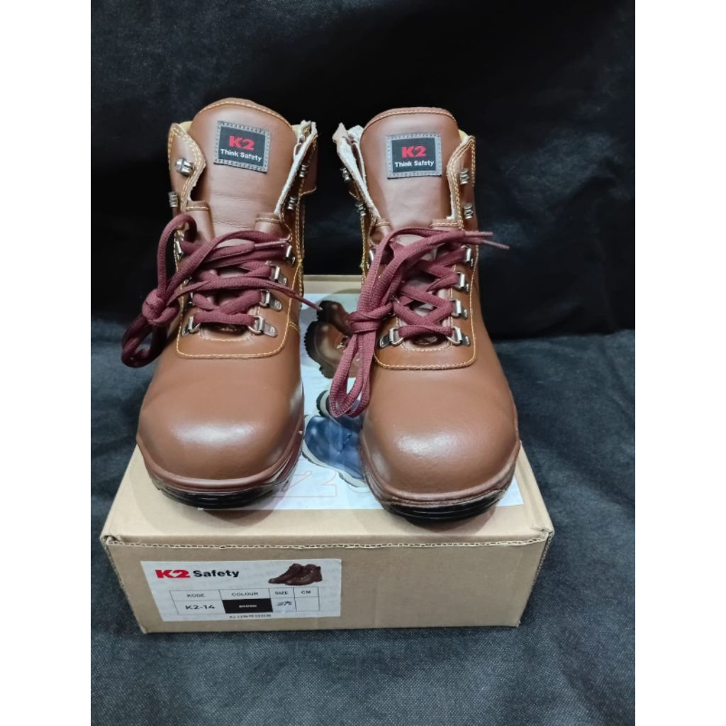 Safety Shoes k2 Xgrip ORIGINAL Ekspor KOREA LIMITED EDITION Coklat / Brown, Biru / Navy 2 Varian