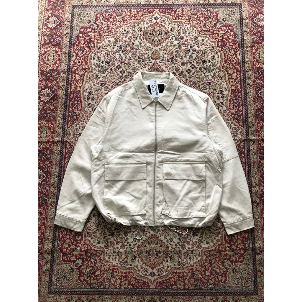 In silence oversized zipper up work jacket Vintage work jacket G214