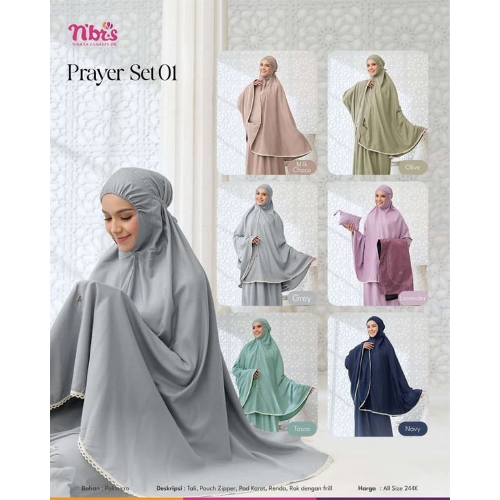 TERMURAH MUKENA DEWAS ORI NIBRAS PRAYER SET 01