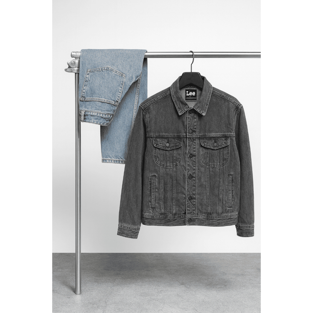 L*E Rider Denim Jcket, EX**ESS Denim Jacket jeans