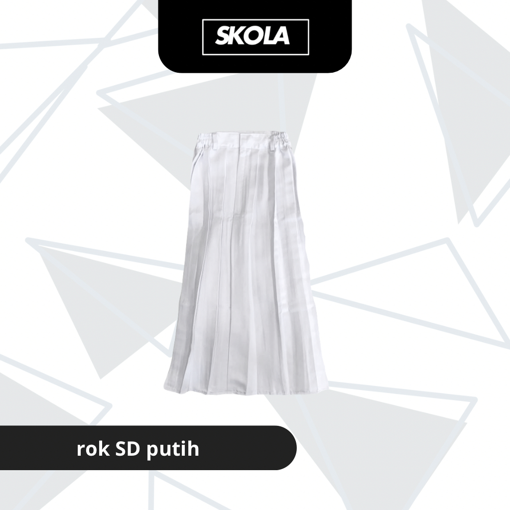 SKOLA - Seragam Sekolah Rok SD Rempel Panjang Putih Bahan Elemen