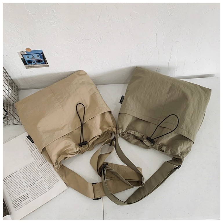 TSONG #7284 Tas Tote Serut Pria & Wanita - Tas Pasangan Kapasitas Besar, Bahu Berlipit Tahan Air