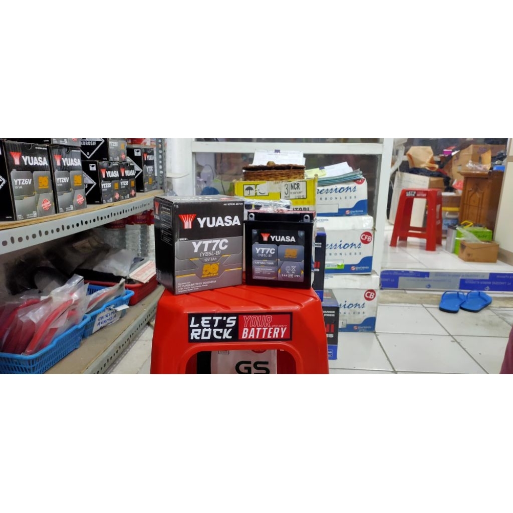 Aki motor supra series / mega pro / supra fit yuasa mf/kering 12v/5ah