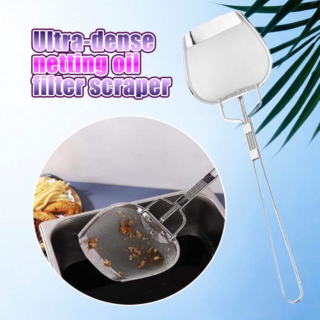 Saringan Minyak Halus Kentang Goreng Spatula Penggorengan Stainless Serbaguna Masak Minyak Halus