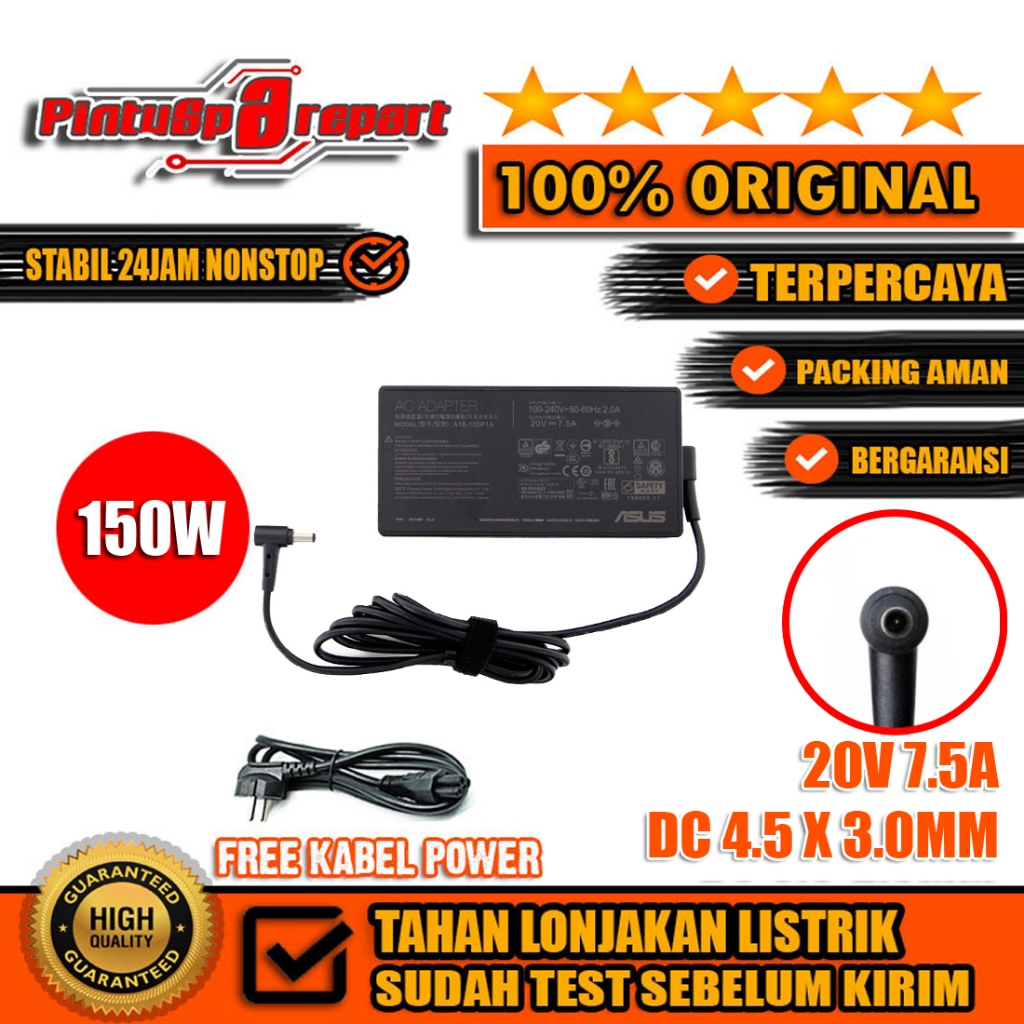 (GENUINE 150W) ORIGINAL NEW CHARGER ASUS VIVOBOOK PRO 15 K6502Z K6502ZC K6502HE K6502 K6502ZC-OLEDS5