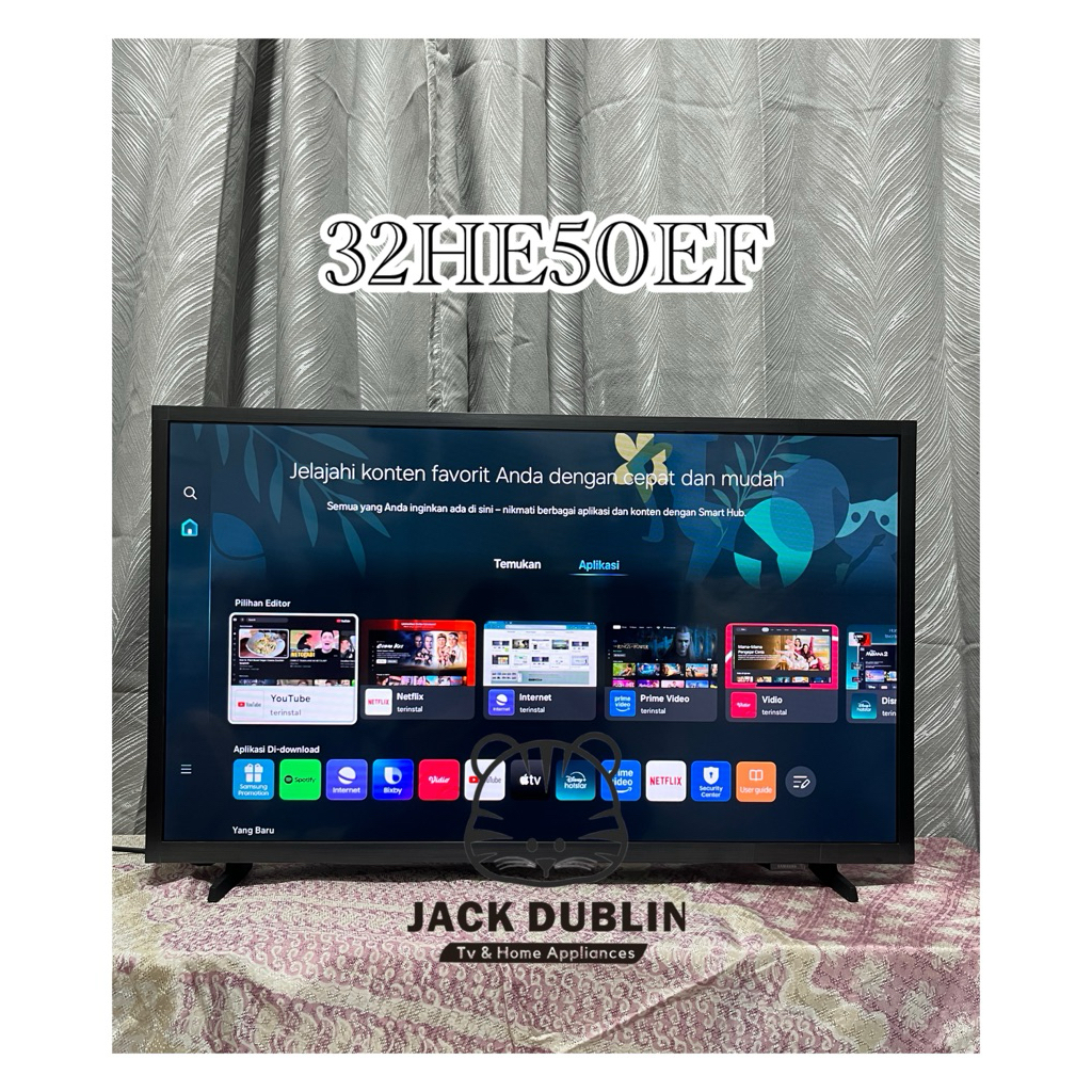 TV LED SAMSUNG 32 INCH UA32HE50EFK 32HE500 32HE50 SMART TV YOUTUBE NETFLIX BARU 2025 GARANSI RESMI