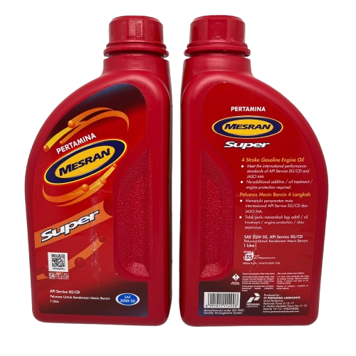 OLI MESRAN SUPER 1L / OLI PERTAMINA MESRAN SUPER 1 LITER 20W-50 BENSIN