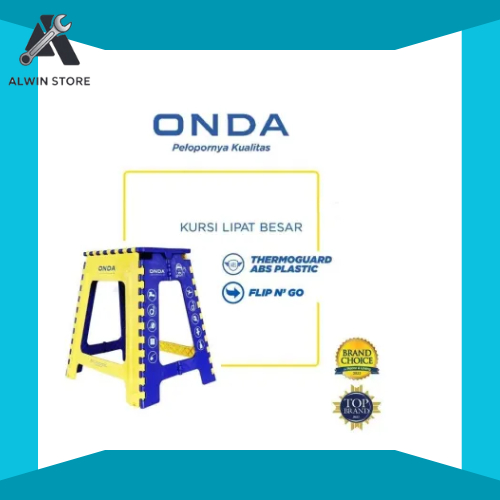 ONDA Kursi Lipat Plastik Besar Kokoh Anti Slip Bangku Lipat Serbaguna