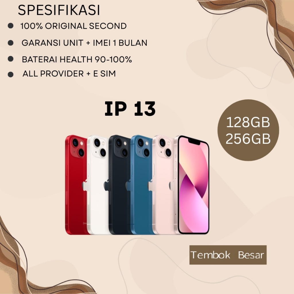 IPHONE 13 512GB 256GB 128GB Second iPhone 13Mini ORIGINAL SECOND NO MINUS