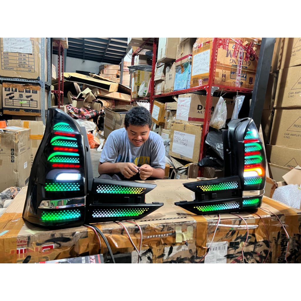 Stoplamp Grand Avanza Xenia 2019-2021 Custom Smoke RGB Matrix Padlepop