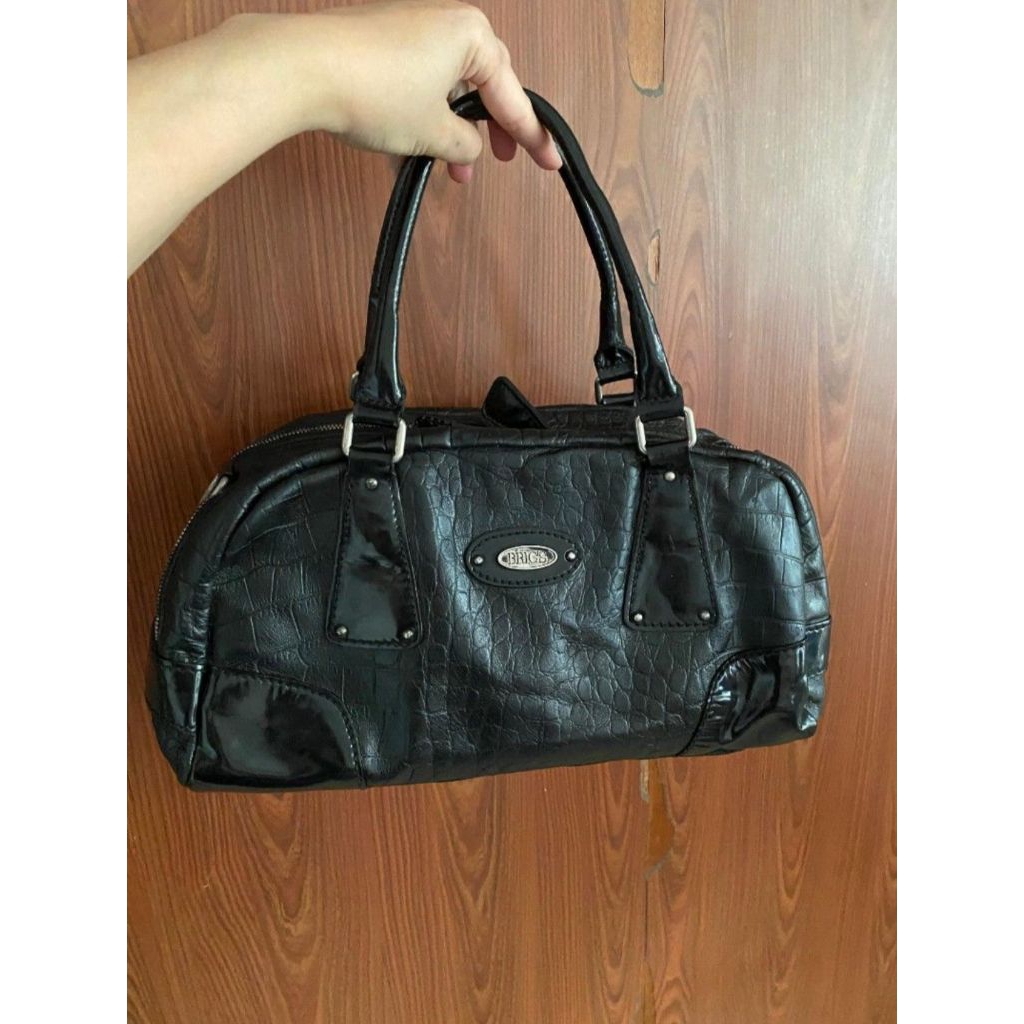 PRELOVED BRICS ARTIFICIAL LEATHER BAG BLACK