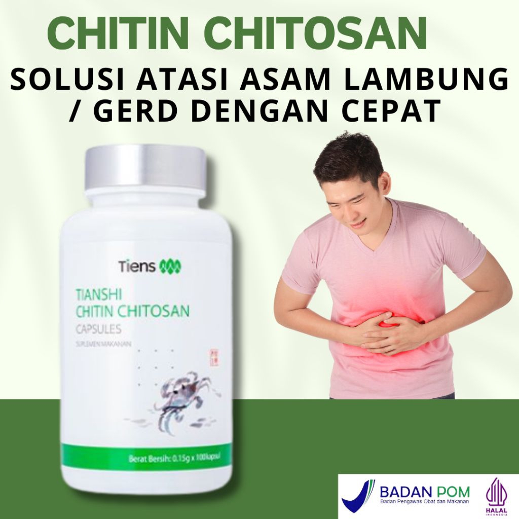 Obat Asam Lambung Kronis Maag Asam Lambung Tiens Chitin Chitosan Herbal Alami