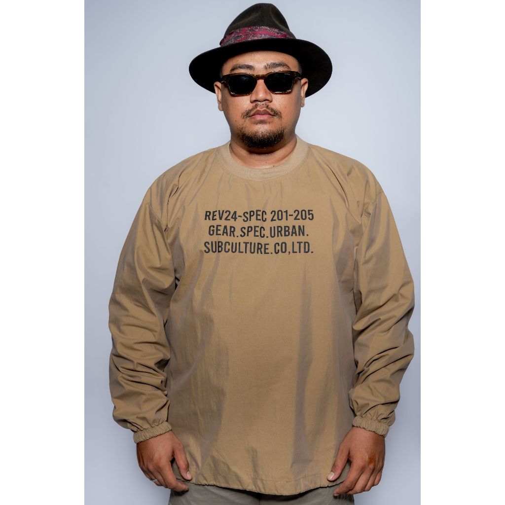 crewneck pria  NYLON COTTON CREWNECK BEIGE house of naky