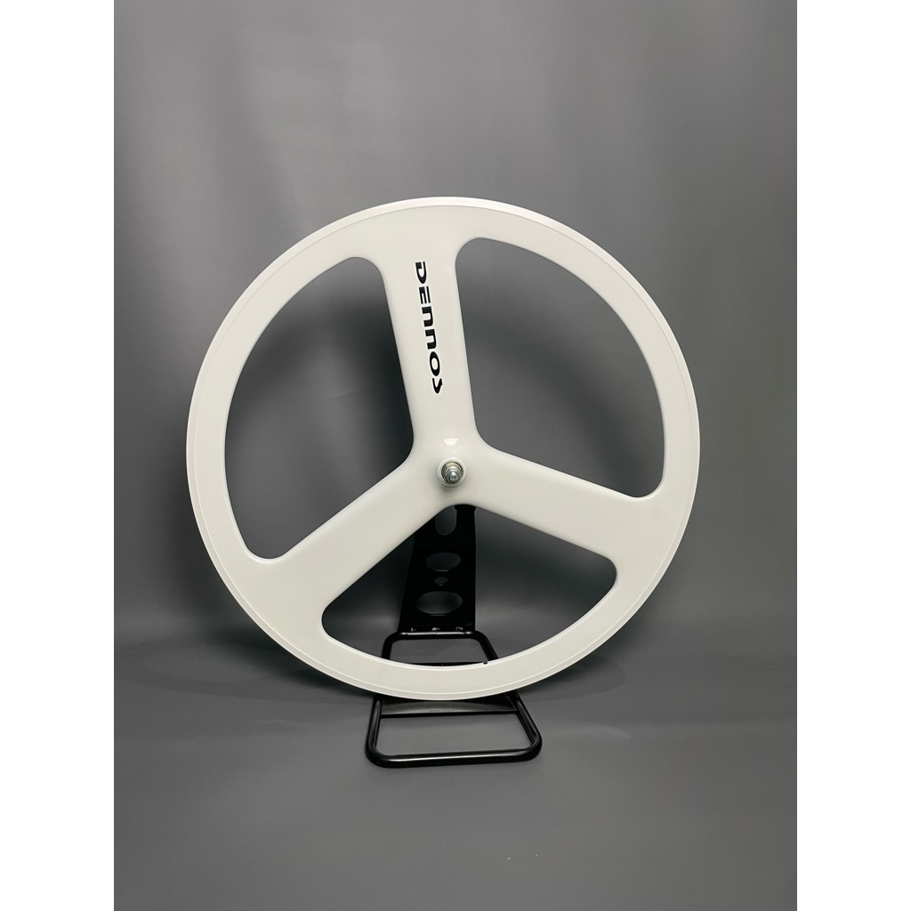 Wheelset velg sepeda fixie Dennos 700c depan trispoke palang 3 putih