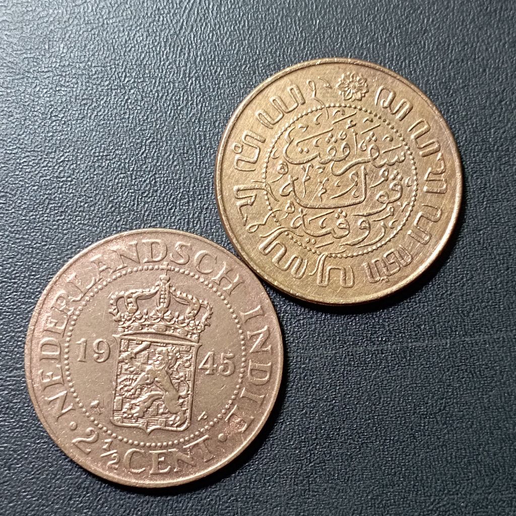 2½ sen benggol uang koin kerik kerok an bekas asli