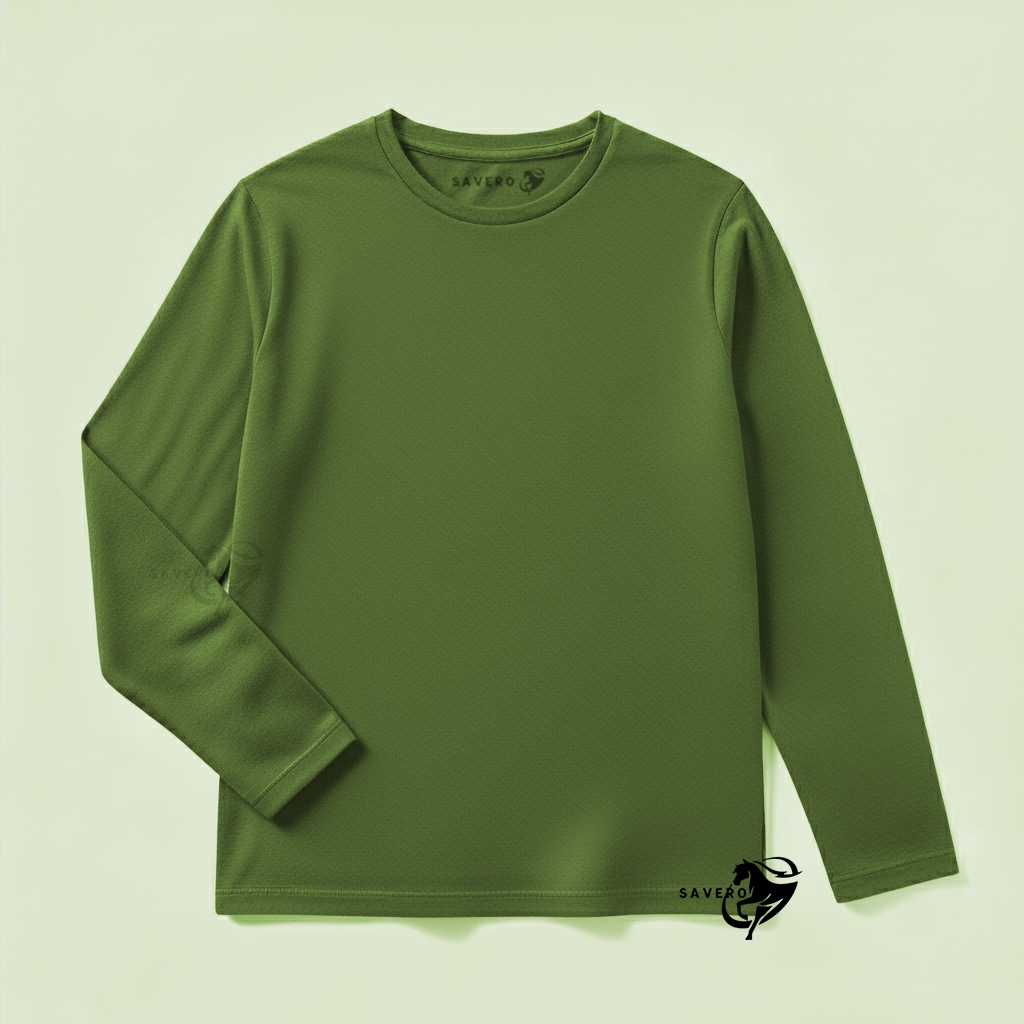 Baju Kaos Distro POLOS ARMY Lengan Panjang Cotton Combed 30s Kaos Cowok Cewek Dewasa Bahan Tebal Tid