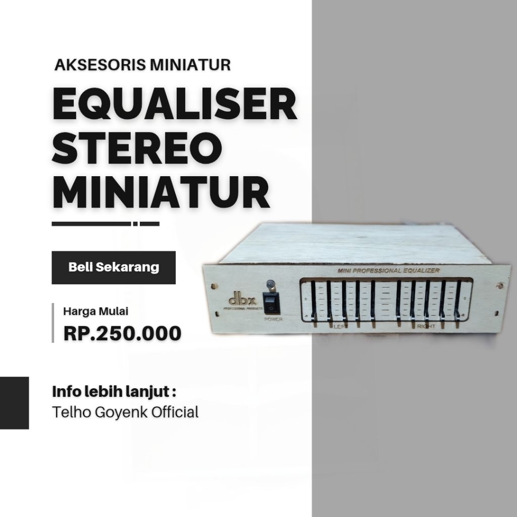 Equalizer Miniatur 10 Channel Stereo 12V – Audio Mini Panggung / Sound System Mini