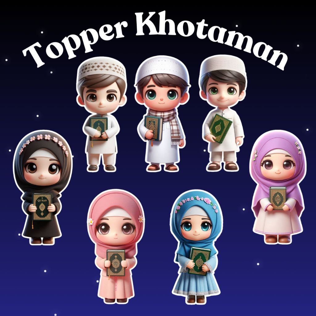 

JUMBO 15cm Topper buket khotaman ngaji imtas khataman imtaz