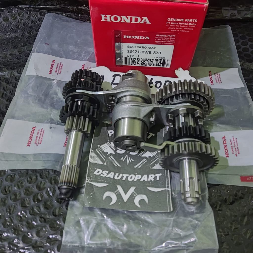 Paket Gigi Gear rasio assy+Drum shaft assy Capit Udang KWB Honda Revo Abs,Blade 110,Revo fit injeksi