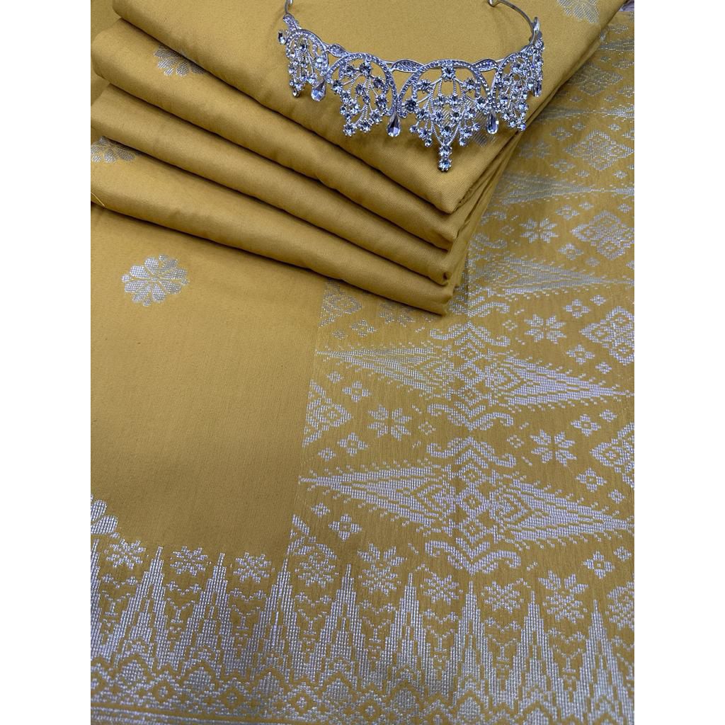 KAIN PASANG SONGKET TENUN BUNGA TABUR IMPORT MALAYSIA/ATASAN PRIA/SET KURUNG WANITA/TANJAK/SAMPIN/SE