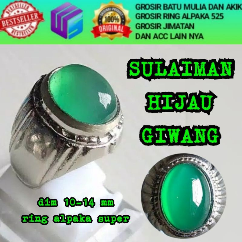 CINCIN BATU SULAIMAN HIJAU TOP GIWANG