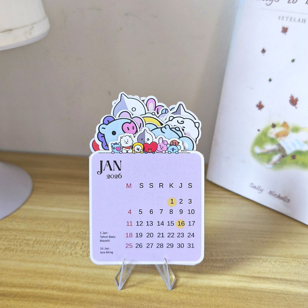 GALA.artwork | Mini Desk 2026 Calendar BT21 / army / BTS Calendar KPop Calendar 2026