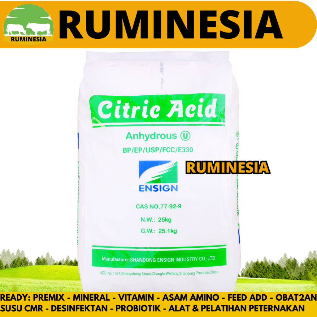 CITRIC ACID ANHYDROUS - Citroen Sitrun Food grade Sitrun Makanan - Asam Sitrat Citrun Acid Anhydrous