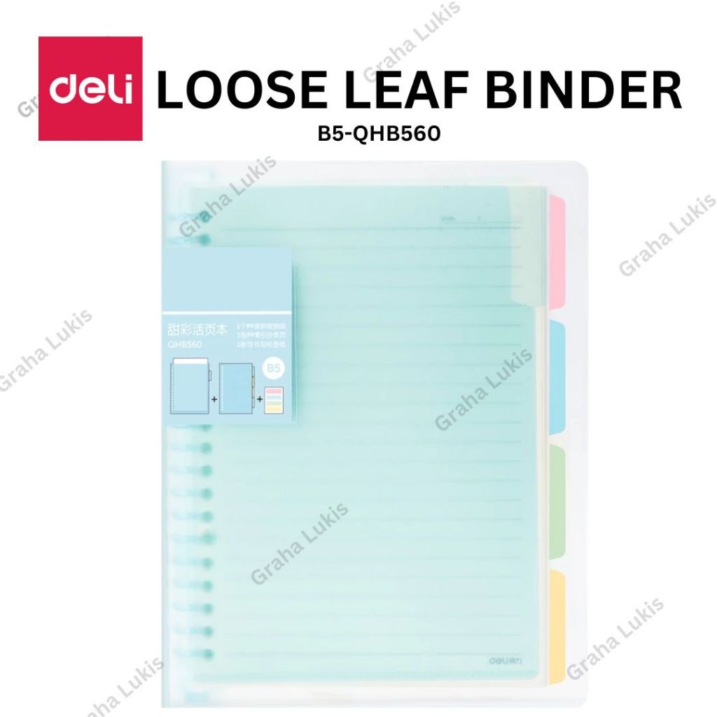 DELI LOOSE LEAF BINDER B5 60 Lembar - QHB560