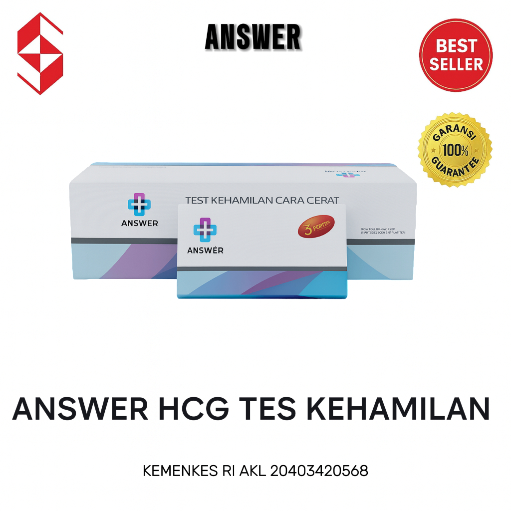 Answer - HCG Test / Alat Tes Kehamilan / Test Pack Hamil / Cek Hamil - [1 PCS]