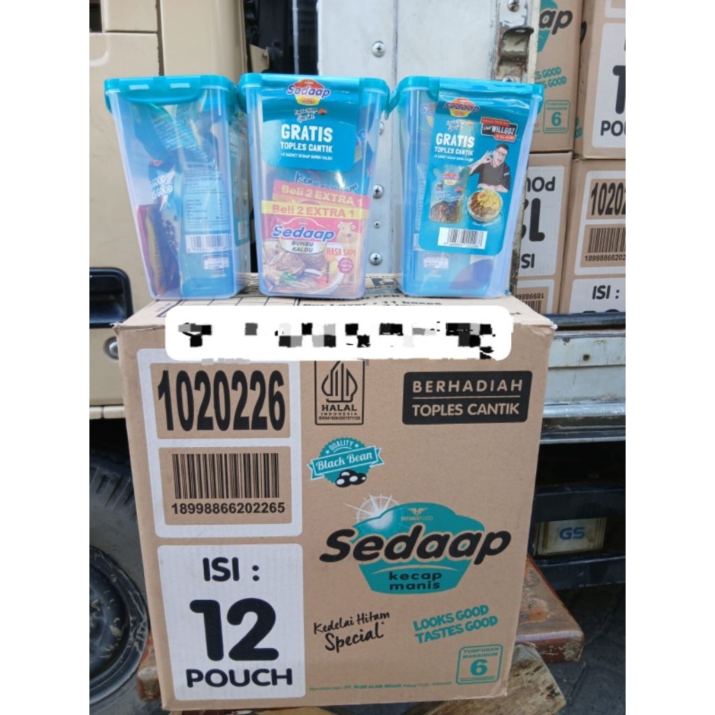 

Kecap sedap / kecap manis 725ml bonus toples + penyedap sachet