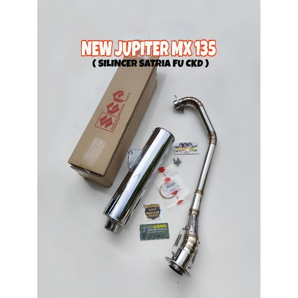 KNALPOT SATRIA FU CKD /ORI LOKAL (ASLI SGP) PNP DI NEW JUPITER MX135