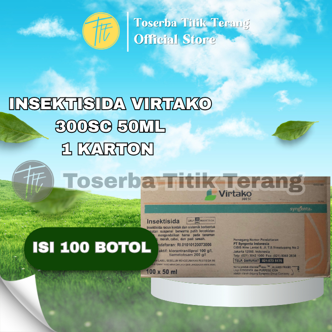 [A1] 1 Karton Insektisida Virtako 300 SC Kemasan 50ml Isi 100 Botol