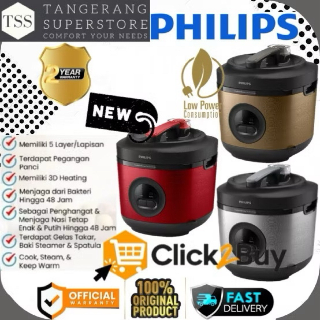 RICE COOKER PHILIPS HD3138 HD 3211 HD-3211 LAPISAN BAKUHANSEKI 3D SMART HEATING PENANAK NASI PHILIPS
