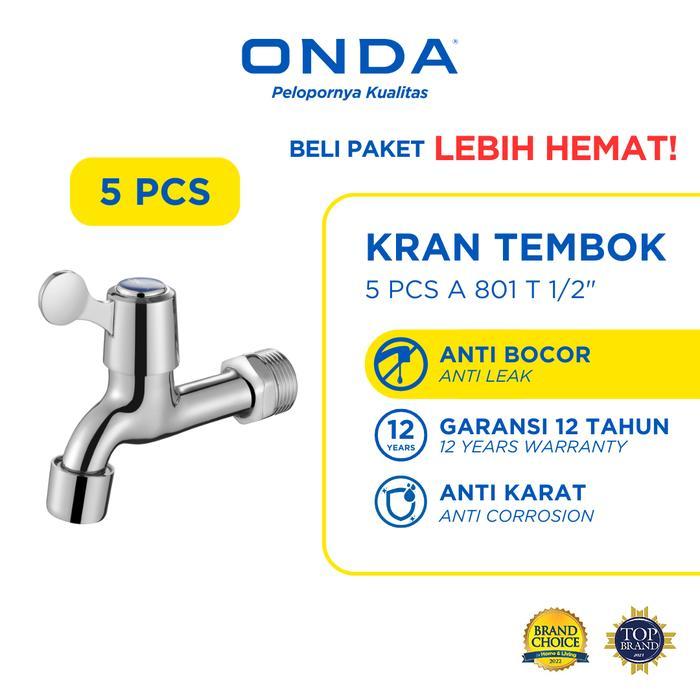 5 PCS ONDA Kran Tembok A 801 T 1/2"