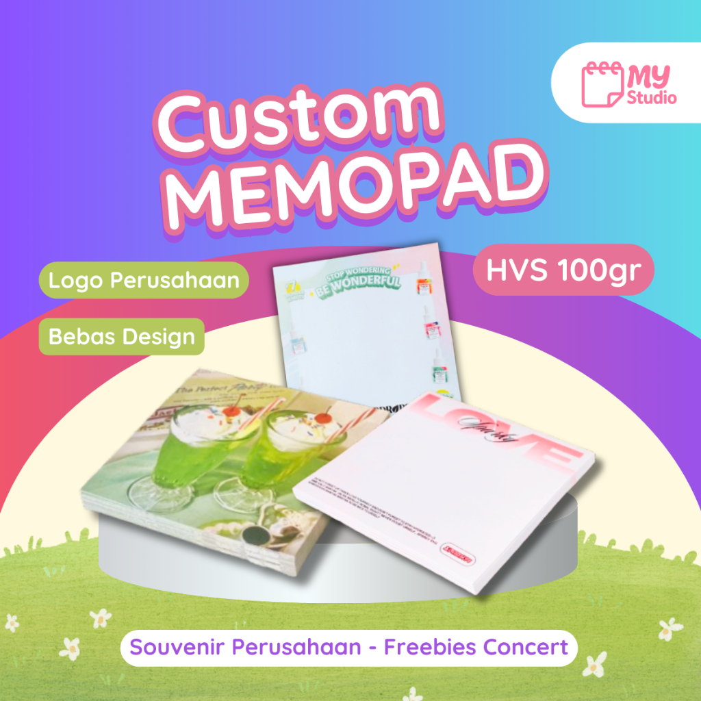 CUSTOM MEMOPAD / Cetak Print Memopad Lucu / Notes / FREEBIES KPOP Anime