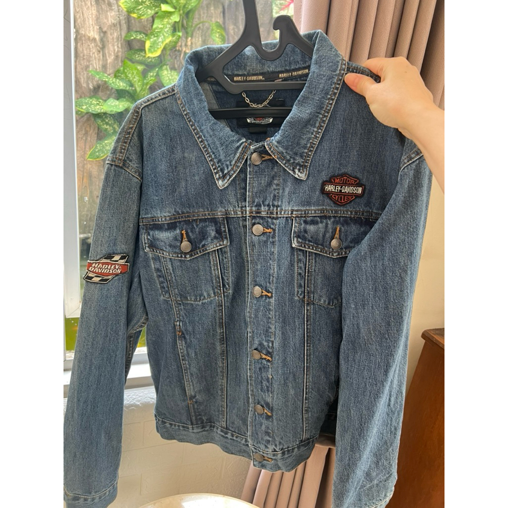 Preloved jaket denim HARLEY DAVIDSON ORI