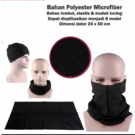 Buff Masker Pria Tebal Tanpa Jahitan/Masker Bandana/Masker Motor