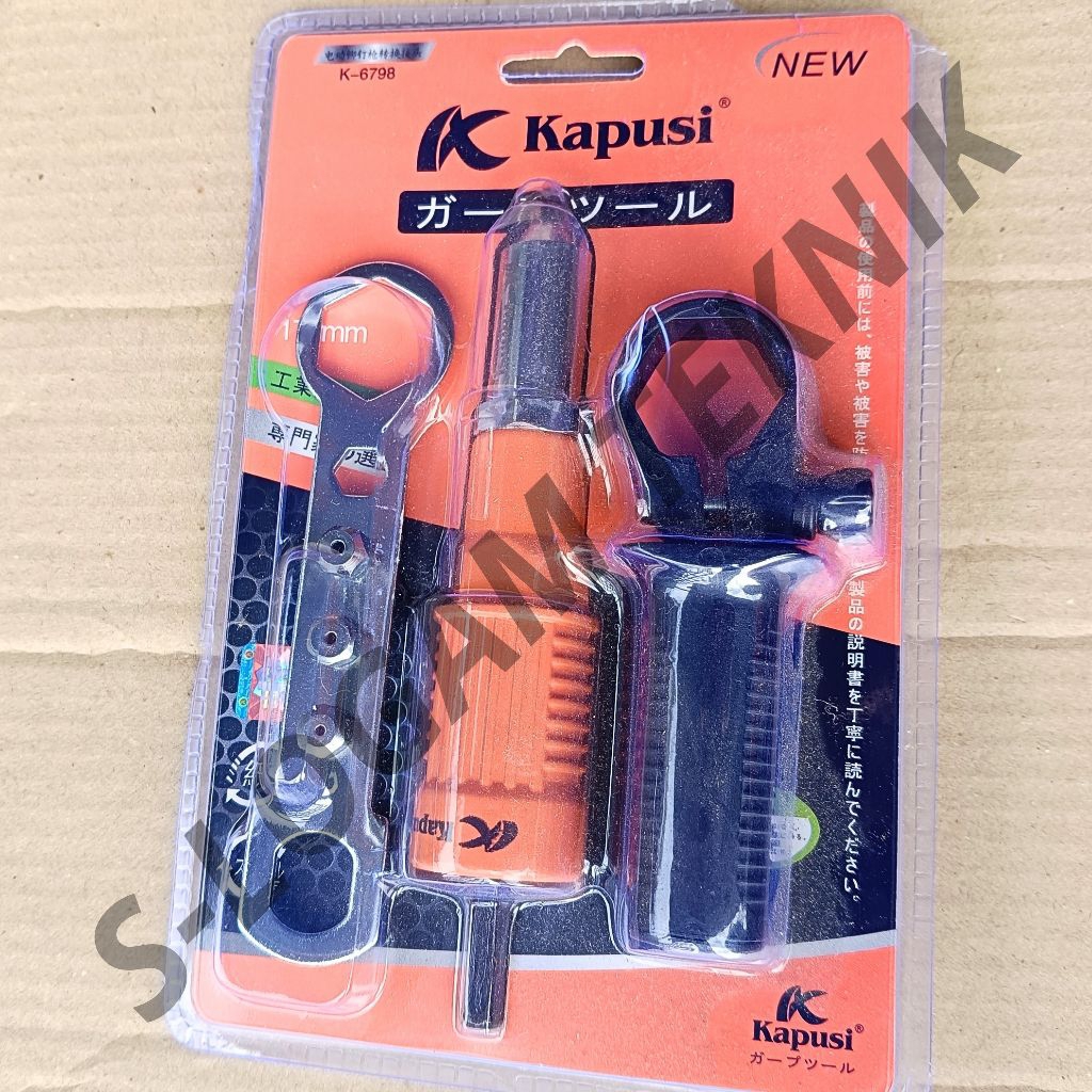 Kepala Bor Adaptor Rivet KAPUSI Bor Listrik Mata Tang Stang Rifet K-6798