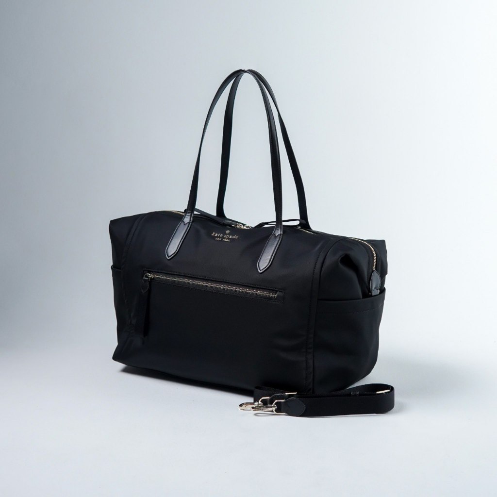 Tas KATE SPADE GHW NYLON BLACK MULTI POCKET ZIP TOTE BAG LARGE 100% ORIGINAL