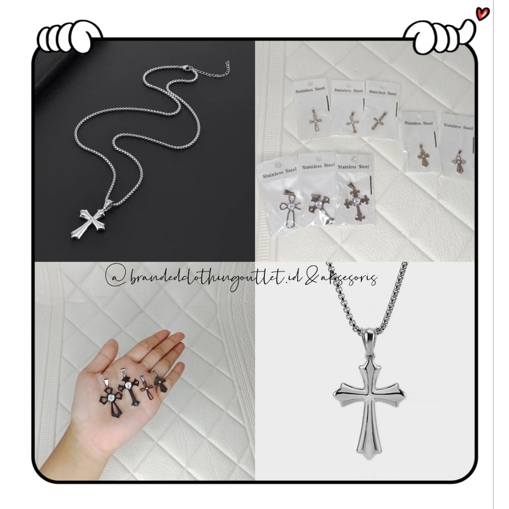 (1PCS) MAINAN KALUNG SALIP / LIONTIN SALIP / AKSESORIS KALUNG / MAINAN KALUNG SALIP STAINLESS STEEL 