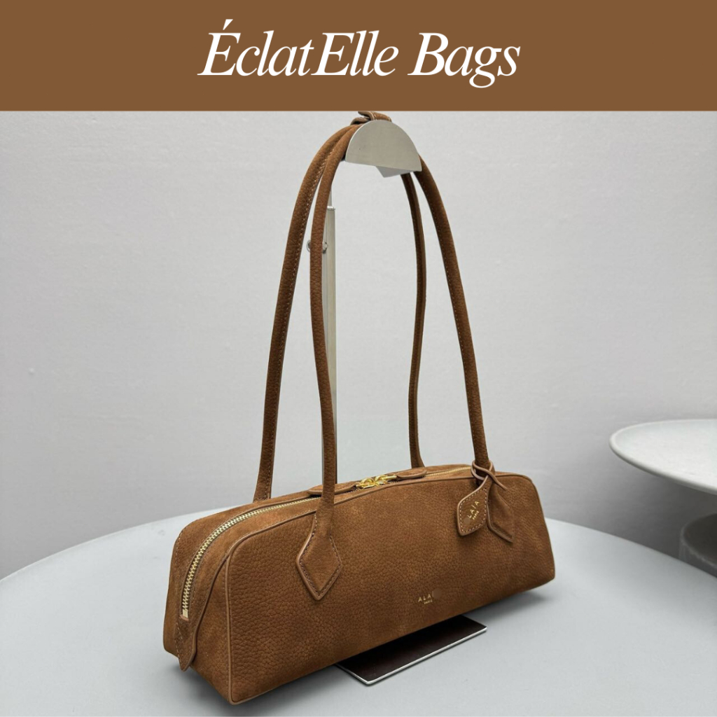 Tas selempang wanita warna caramel ukuran besar desain simpel elegan gaya retro kasual dengan ruang 